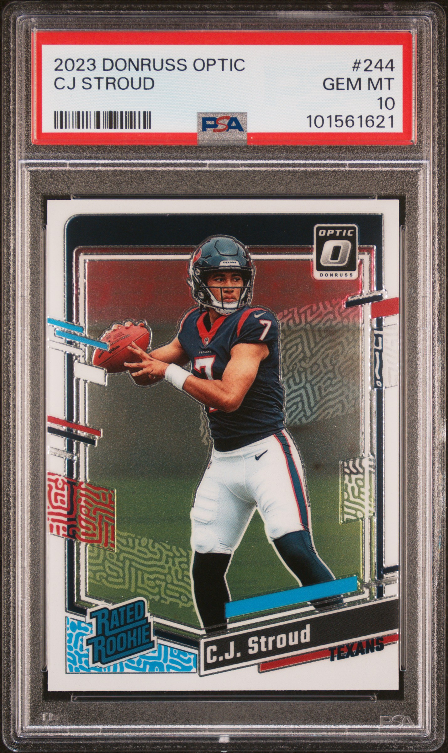 2023 Panini Donruss Optic Cj Stroud #244 Gem Mt 10 front