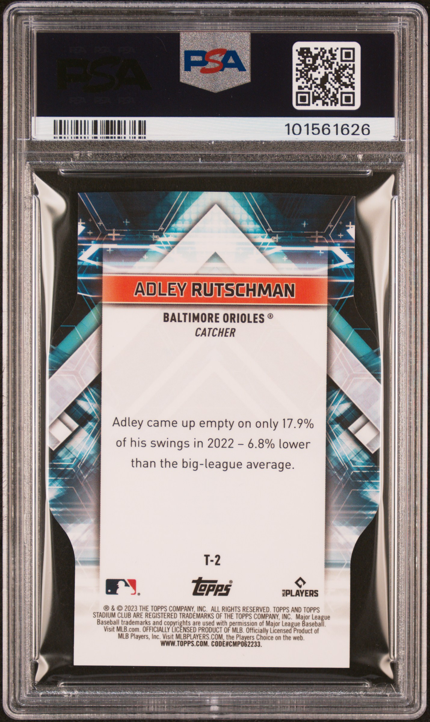 2023 Topps Stadium Club Triumvirates Adley Rutschman #T2 Gem Mt 10 back