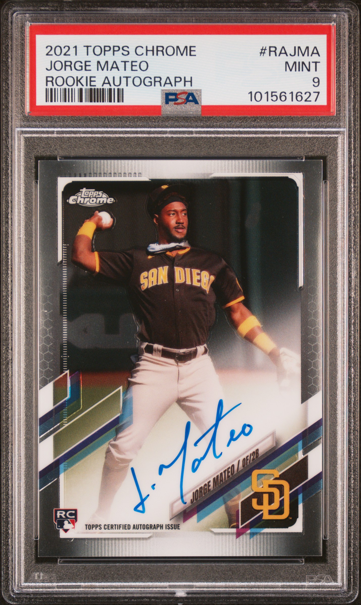 2021 Topps Chrome Rookie Autographs Jorge Mateo #Rajma (Rookie Autograph) Mint 9 front