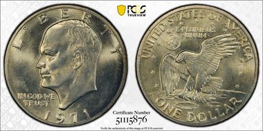 1971-S $1 Silver MS66