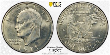 1971-S $1 Silver MS66