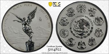 2017-Mo 2 Onza Libertad Ag Rev PR PR70