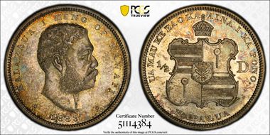 1883 50C Hawaii MS64