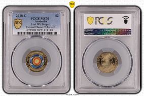 2018-C $2 Lest We Forget Eternal Flame Colorized MS70