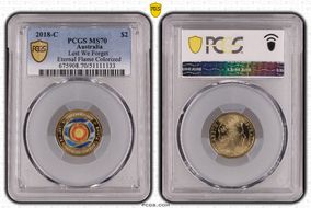 2018-C $2 Lest We Forget Eternal Flame Colorized MS70