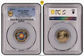 2018-C $2 Lest We Forget Eternal Flame Colorized MS70