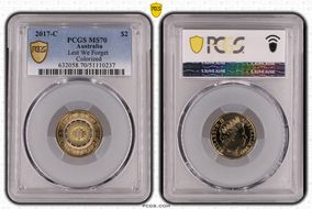 2017-C $2 Lest We Forget Colorized MS70