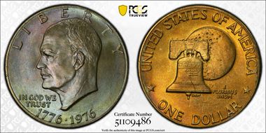 1976 $1 Type 2 MS64+