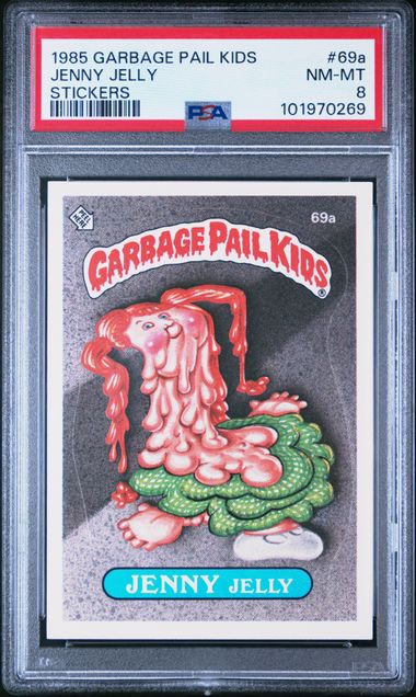 1985 Topps Garbage Pail Kids Series 2 Stickers/Base-Glossy #69A Jenny Jelly front