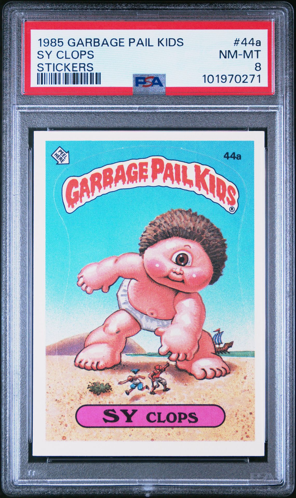 1985 Topps Garbage Pail Kids #44A Sy Clops front