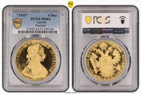 "1915" 4 Duc Restrike MS64