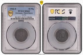 1942-F 10 Pfg J-371 MS62