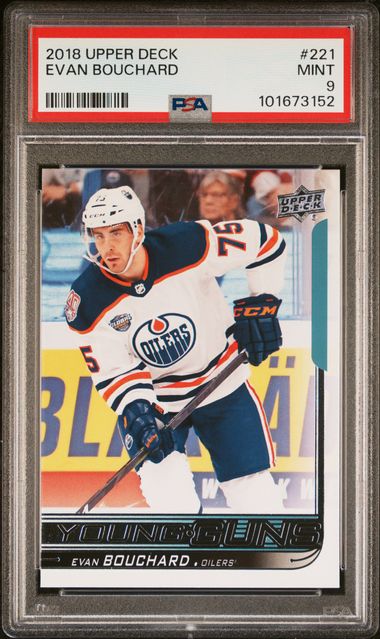 2018 Upper Deck Young Guns #221 Evan Bouchard front