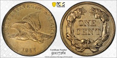 1857 1C Flying Eagle N1
