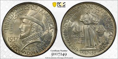 1937 50C Roanoke MS64