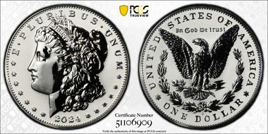 2024-S $1 Morgan Dollar Rev PR Two-Coin Reverse Proof Set First Strike PR70