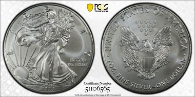 2020 $1 Silver Eagle MS68
