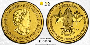 2015 $5 Devil's Brigade MS63