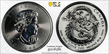 2019 $5 Lucky Dragon MS64