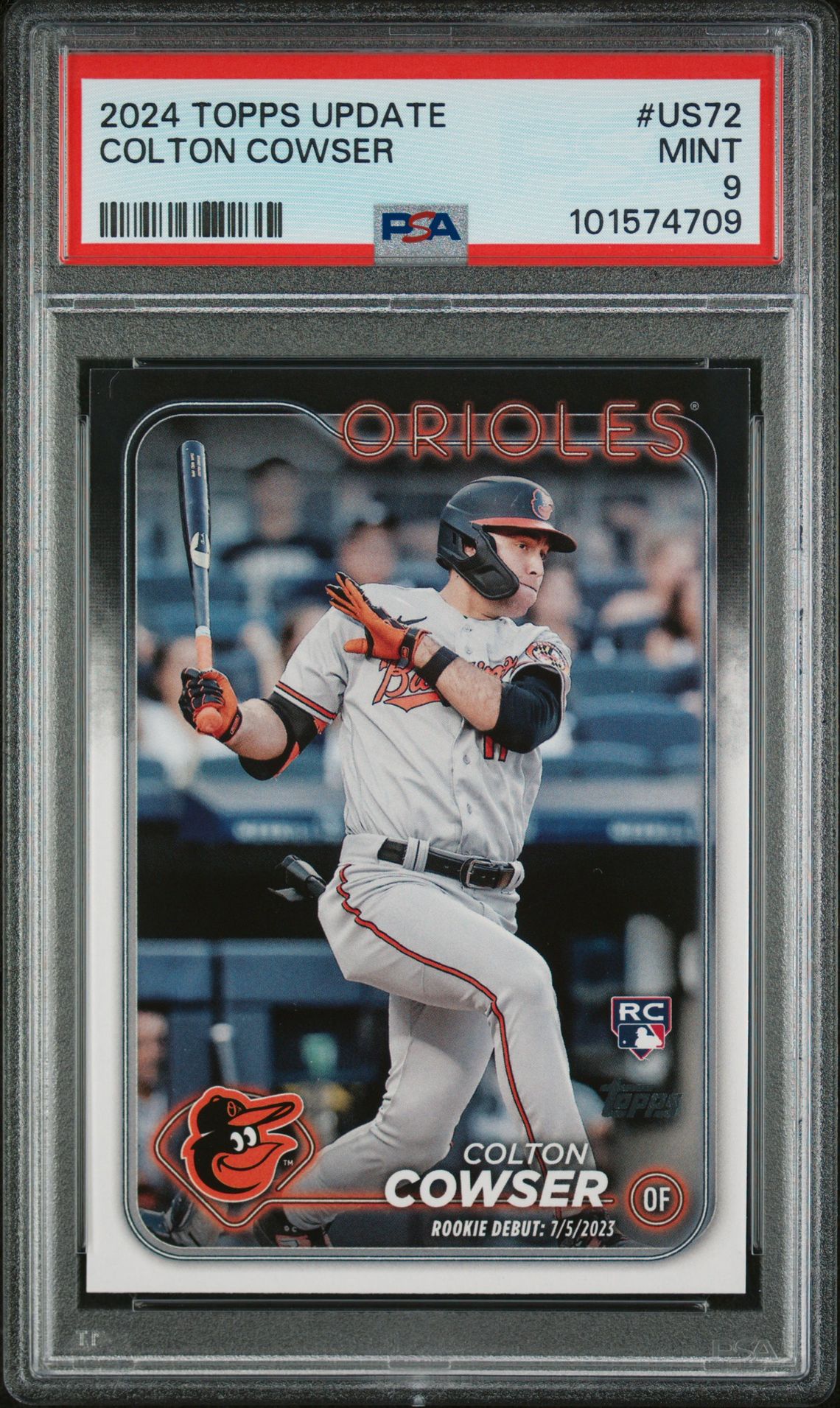 2024 Topps TOPPS UPDATE #US72 Colton Cowser front