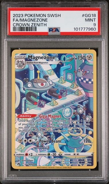 2023 Pokemon Crown Zenith Full Art #GG18 Magnezone front