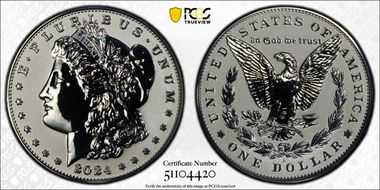 2024-S $1 Morgan Dollar Rev PR Two-Coin Reverse Proof Set First Strike PR70