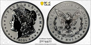2024-S $1 Morgan Dollar Rev PR Two-Coin Reverse Proof Set First Strike PR69