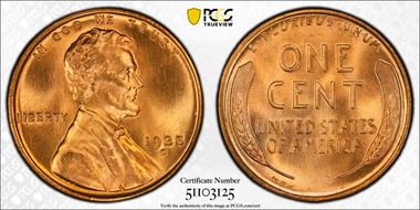1935-D 1C MS67+ RD