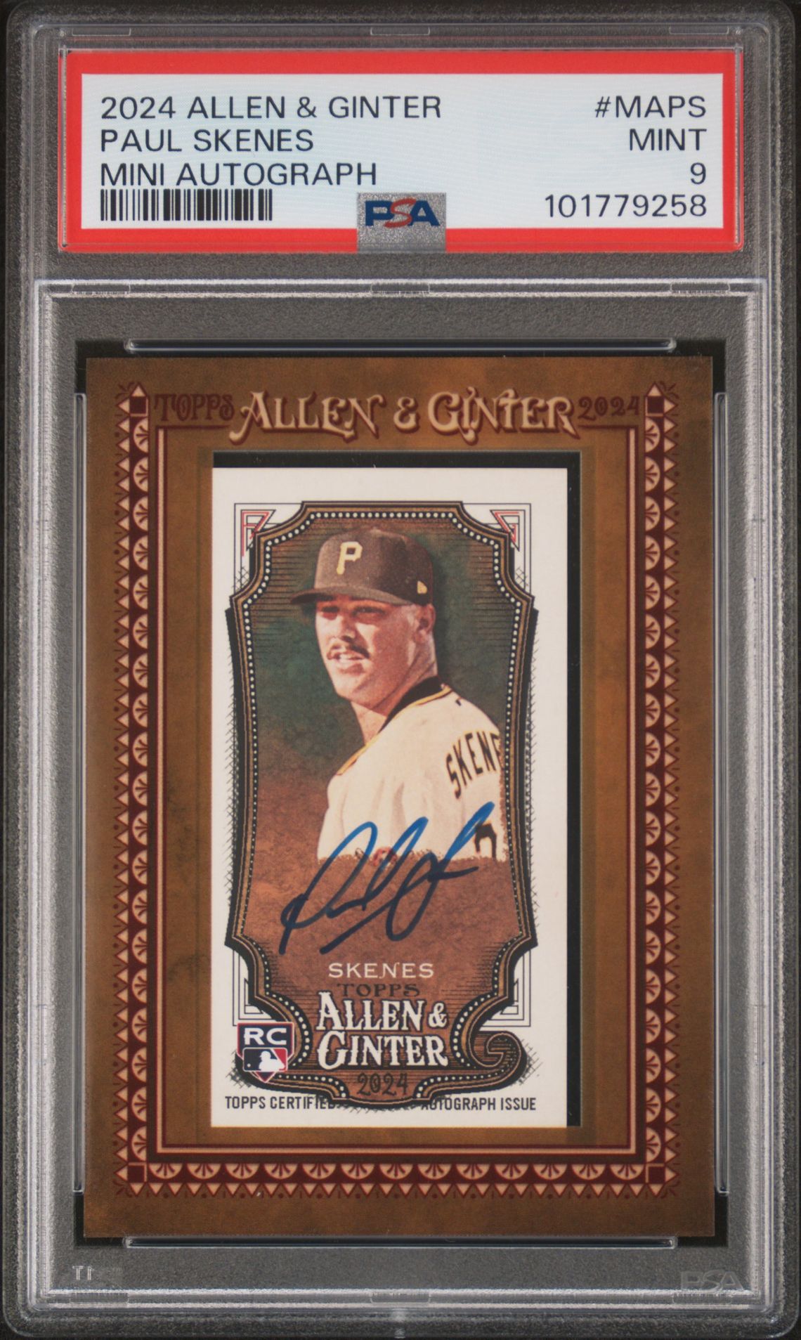 2024 Topps TOPPS ALLEN & GINTER MINI BASEBALL AUTOGRAPHS #MAPS Paul Skenes front