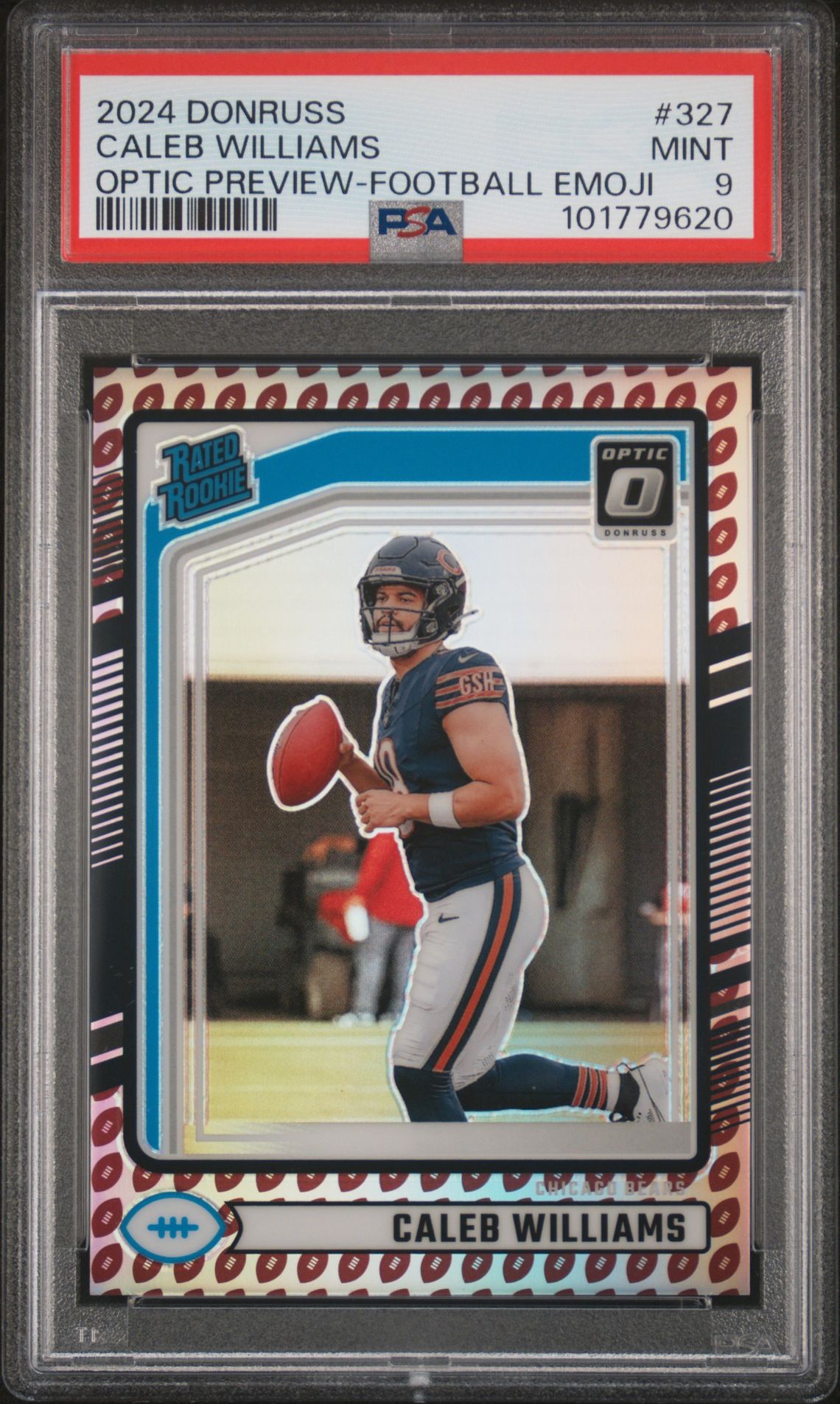 2024 Panini PANINI DONRUSS OPTIC PREVIEW-FOOTBALL EMOJI #327 Caleb Williams front