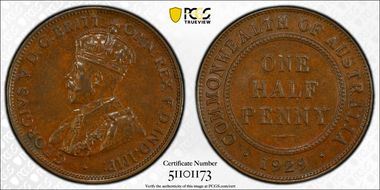 1929 1/2D KM-22 AU58BN