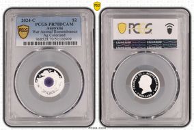 2024-C $2 War Animal Remembrance Ag Colorized PR70DCAM