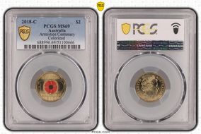 2018-C $2 Armistice Centenary Colorized MS69