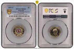 2021-C $2 Indigenous Military Service Colorized MS68