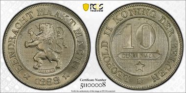 1898 10C DER BELGEN MS66