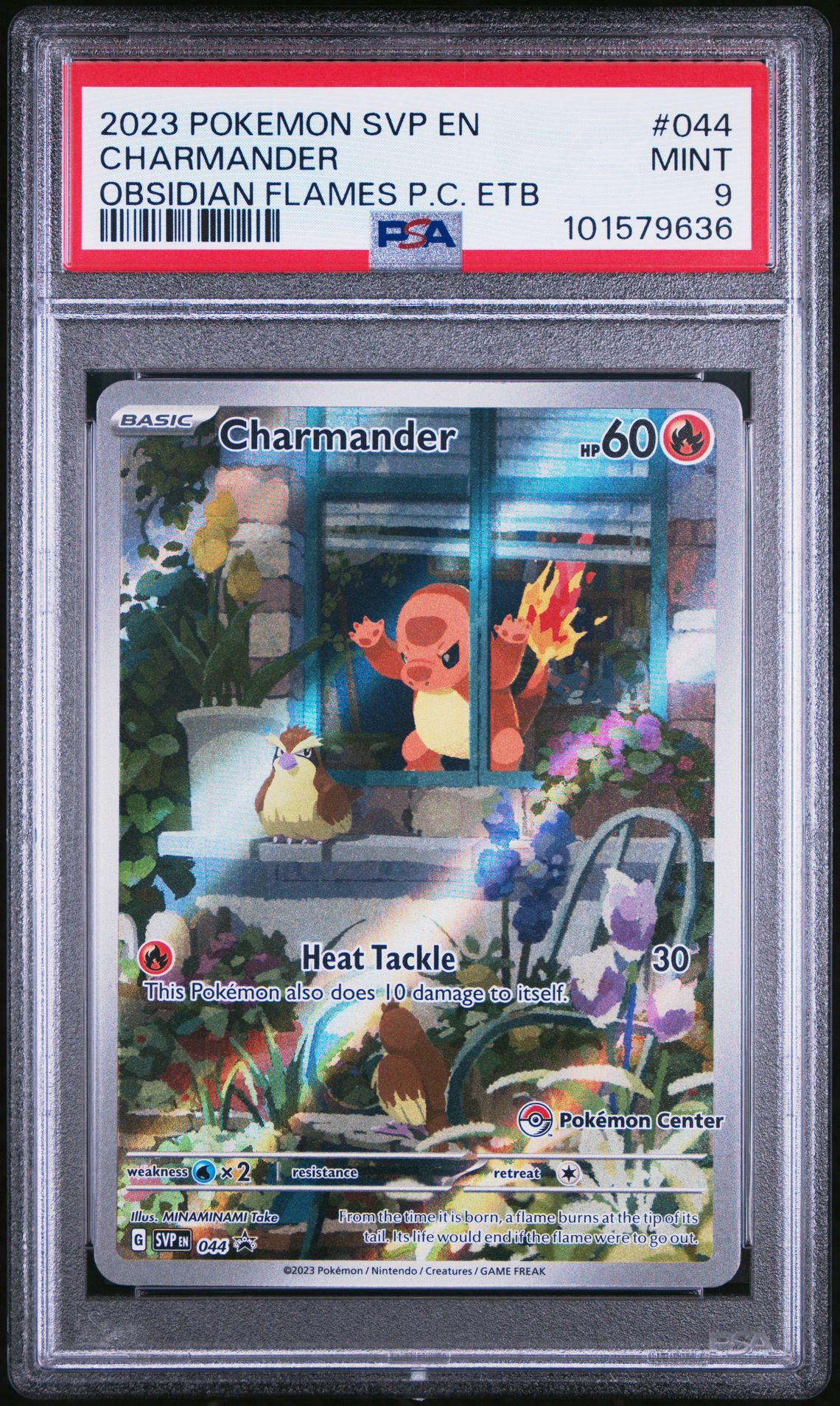 2023 Pokemon POKEMON SVP EN-SV BLACK STAR PROMO OBSIDIAN FLAMES PC ETB #044 Charmander front