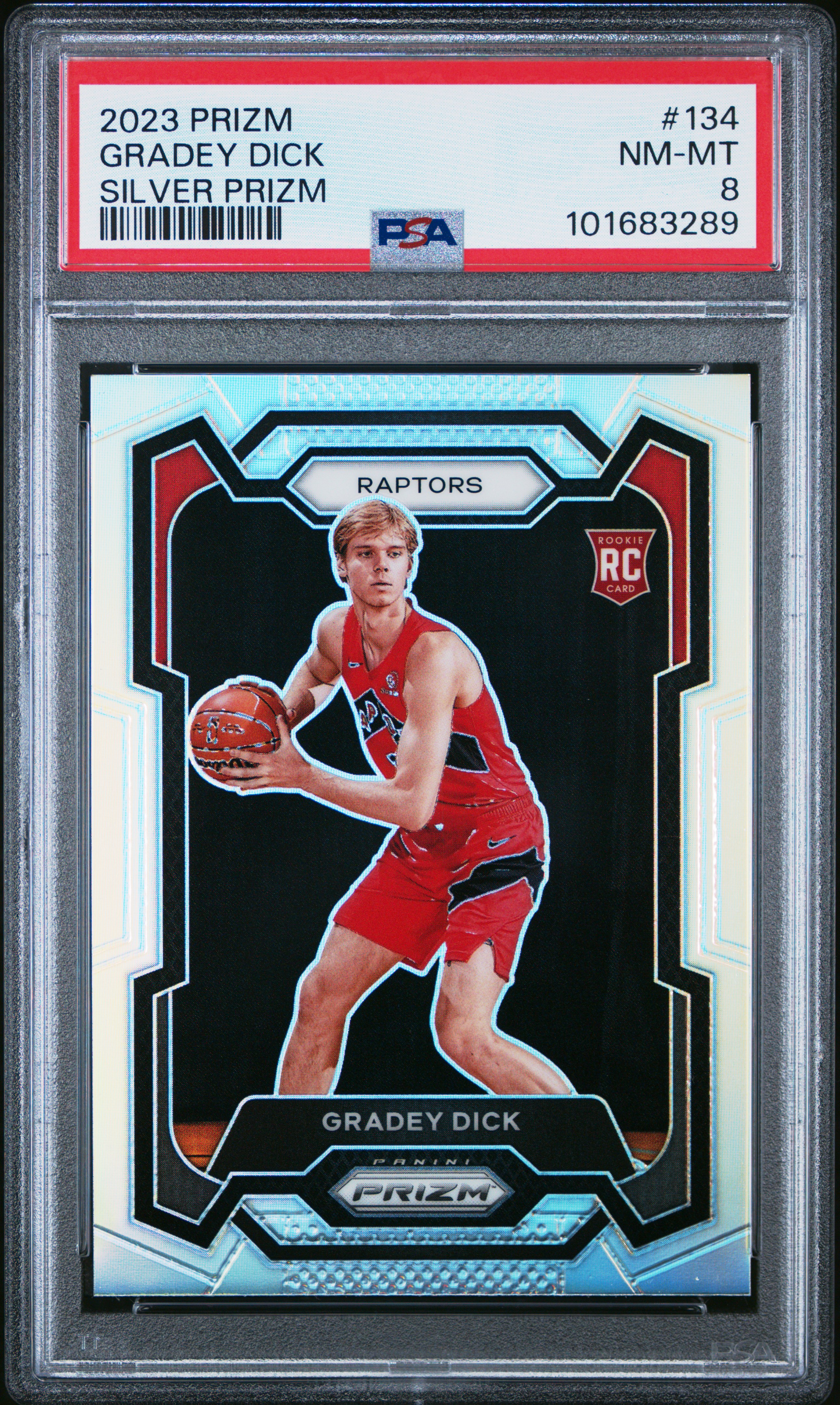 2023 Panini Prizm Gradey Dick #134 (Silver Prizm) Nm-Mt 8 front