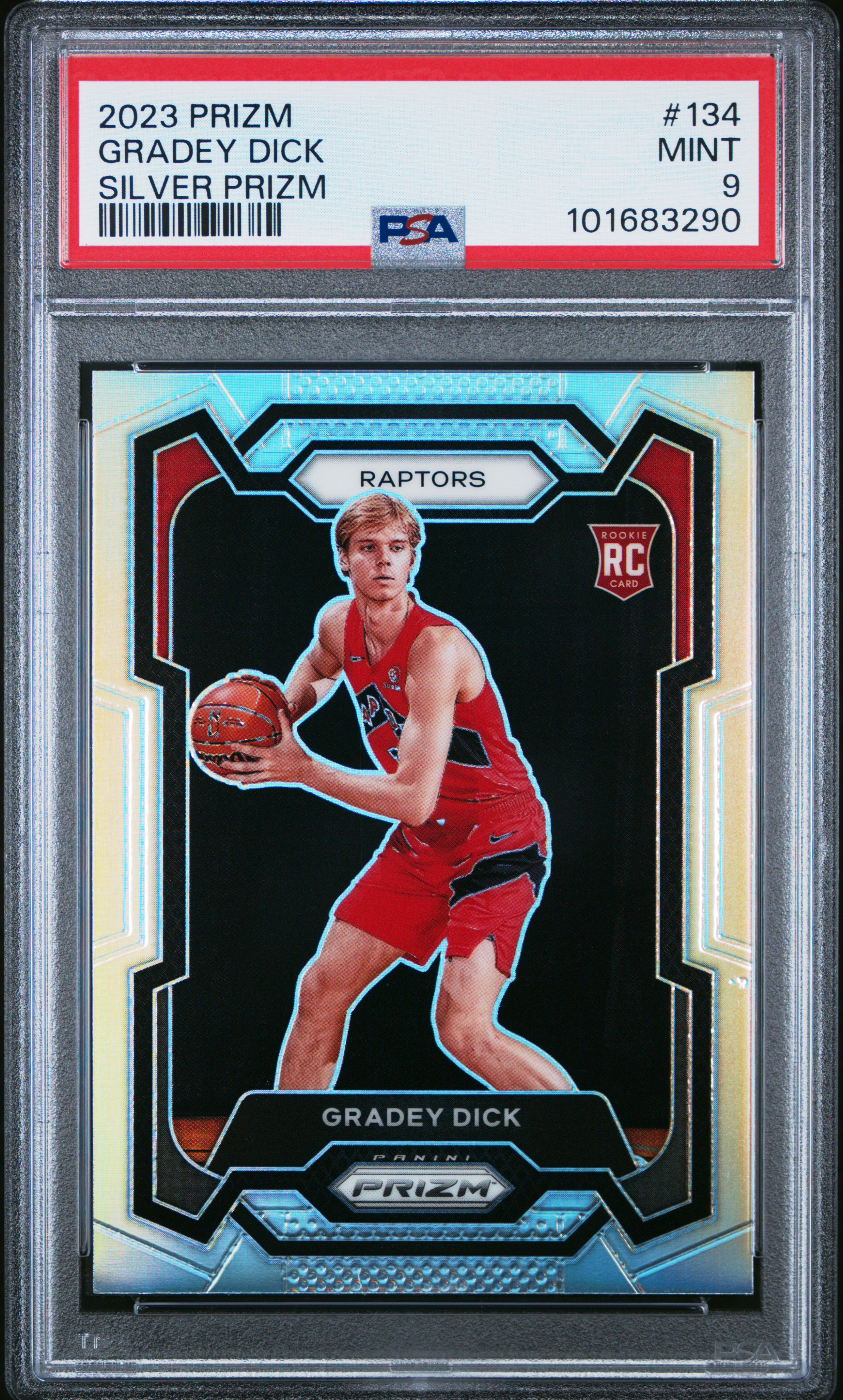 2023 Panini Prizm Gradey Dick #134 (Silver Prizm) Mint 9 front