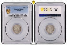1872 10 Kr MS64