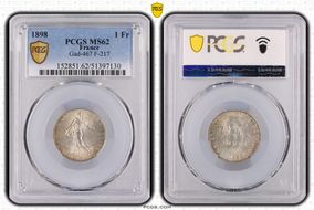 1898 1 Fr Gad-467 F-217 MS62