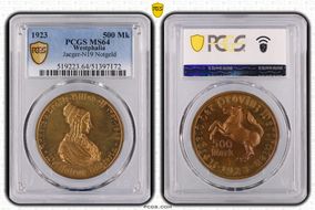 1923 500 Mk Jaeger-N19 Notgeld MS64