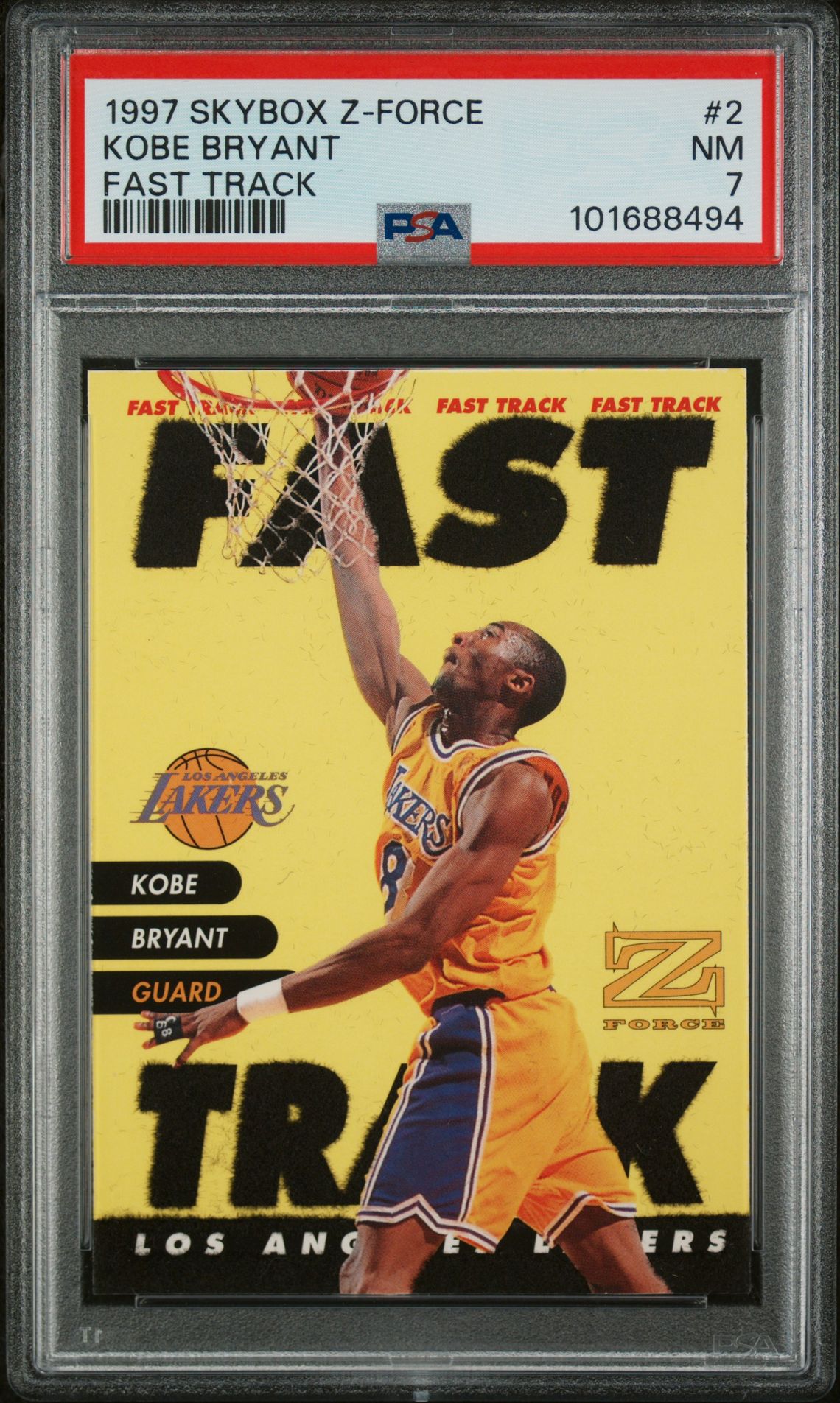 1997 Skybox Z-Force Fast Track Kobe Bryant #2 (Fast Track) Nm 7 front