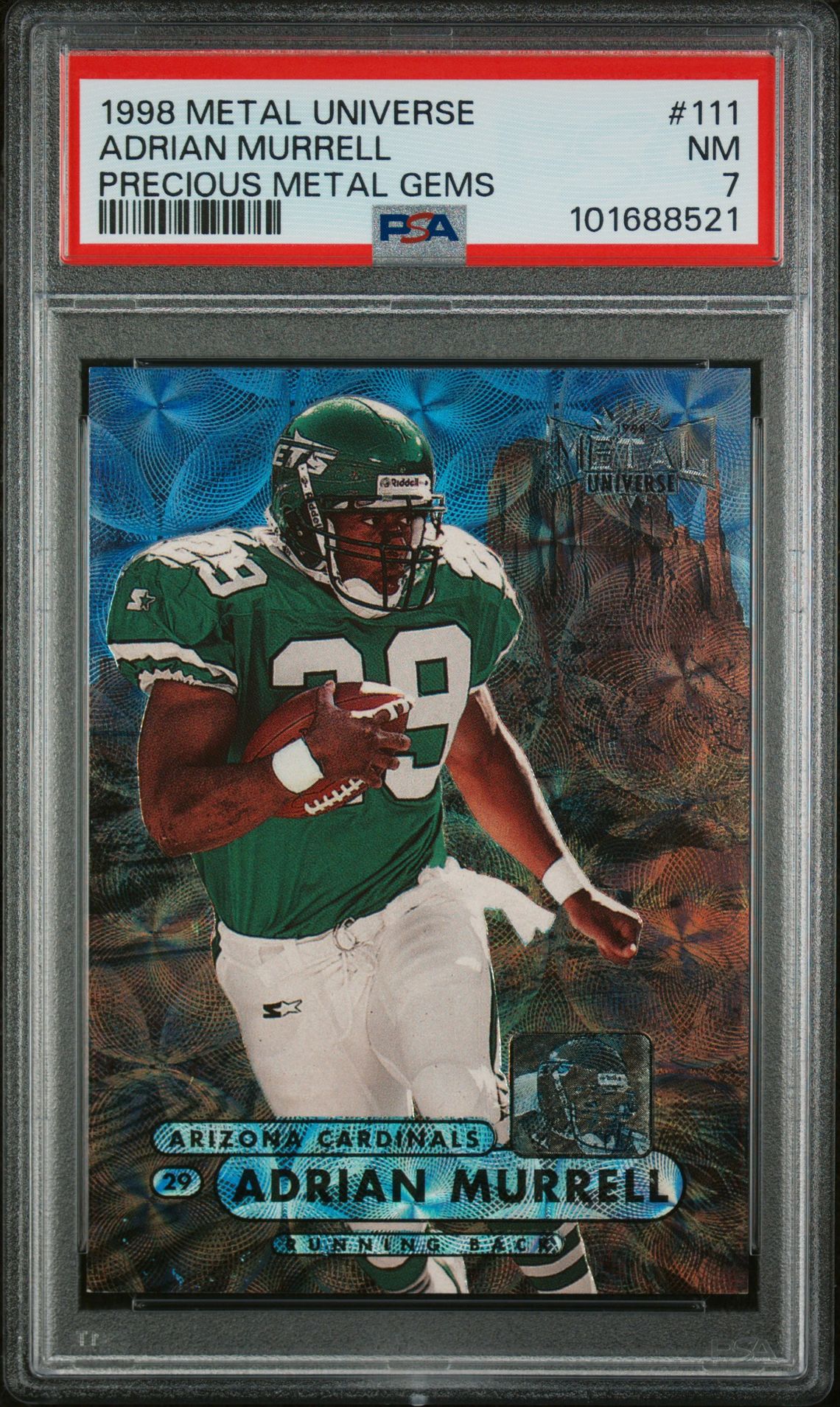 1998 Metal Universe Adrian Murrell #111 (Precious Metal Gems) Nm 7 front