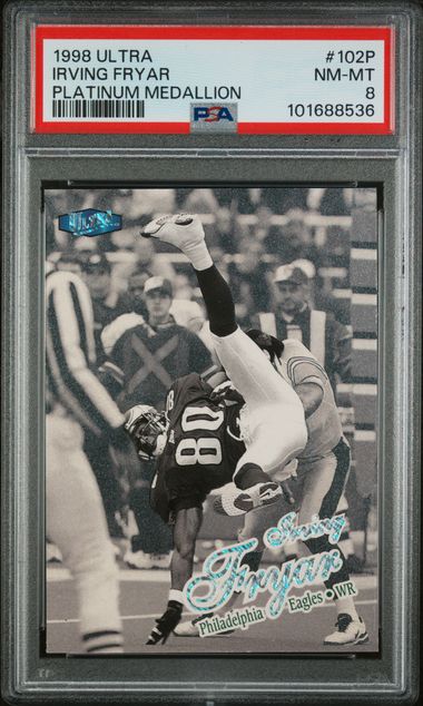 1998 Ultra Irving Fryar #102P (Platinum Medallion) Nm-Mt 8 front