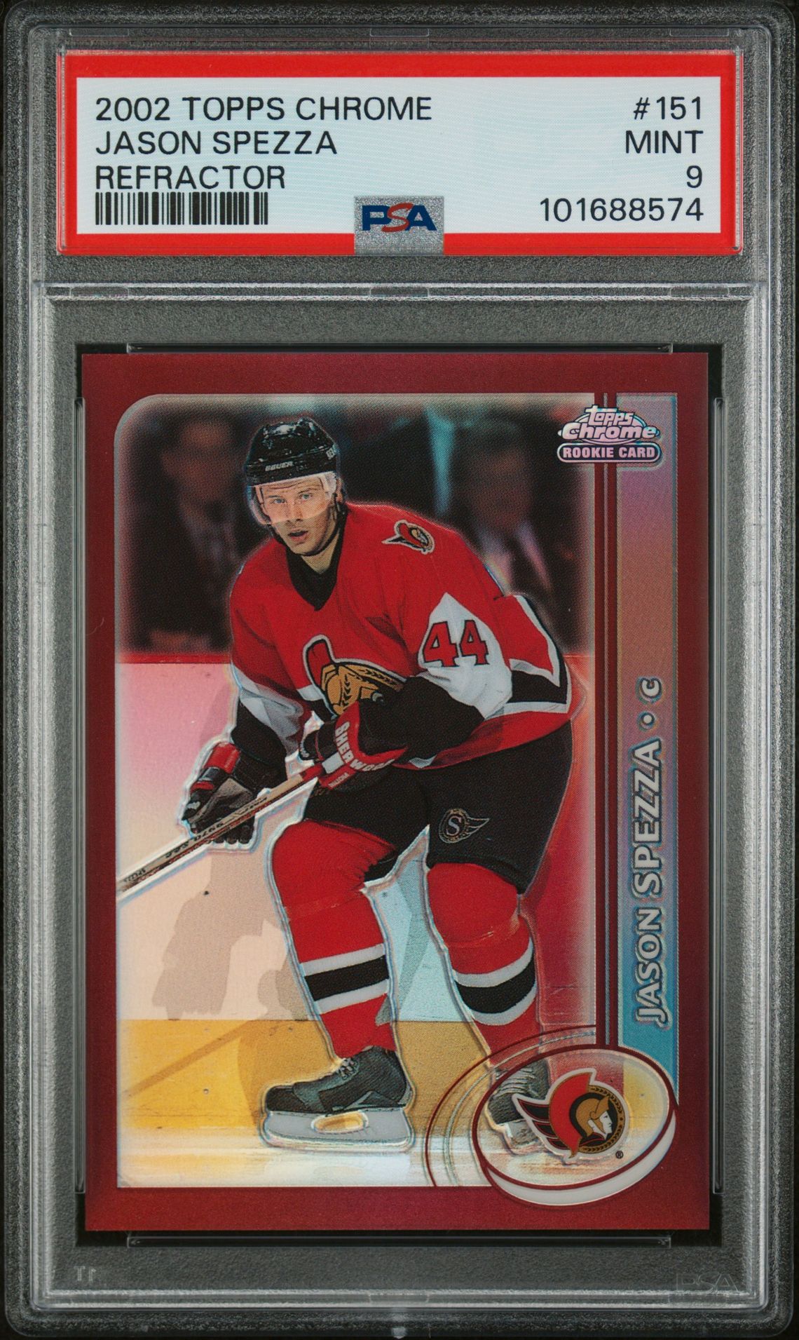 2002 Topps Chrome Jason Spezza #151 (Refractor) Mint 9 front