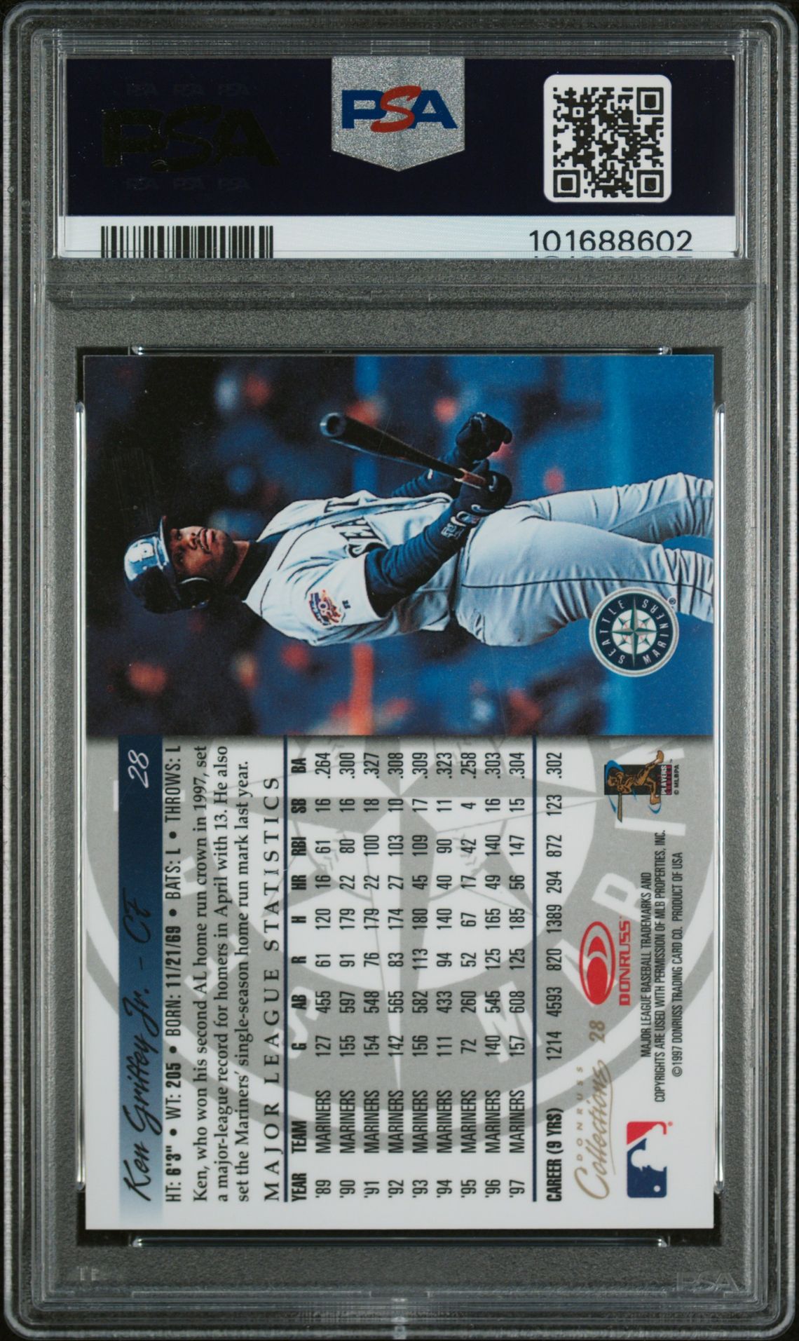 1998 Donruss Collection Ken Griffey Jr. #28 (Donruss) Mint 9 back