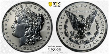 2024-S $1 Morgan Dollar Rev PR Two-Coin Reverse Proof Set First Strike PR70
