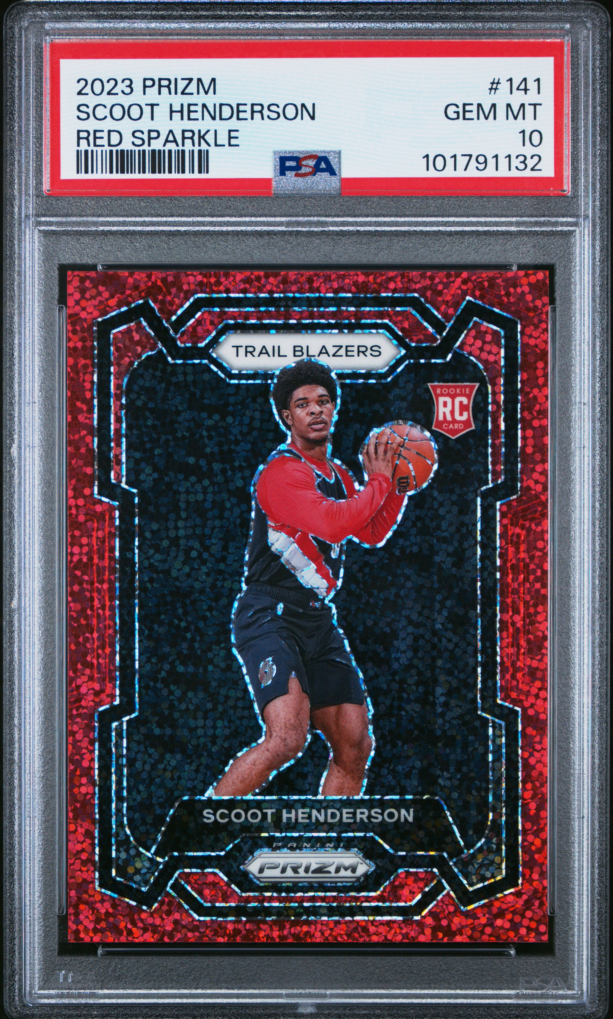 DBerm.Inc's 2023 Panini Prizm Scoot Henderson Red Sparkle