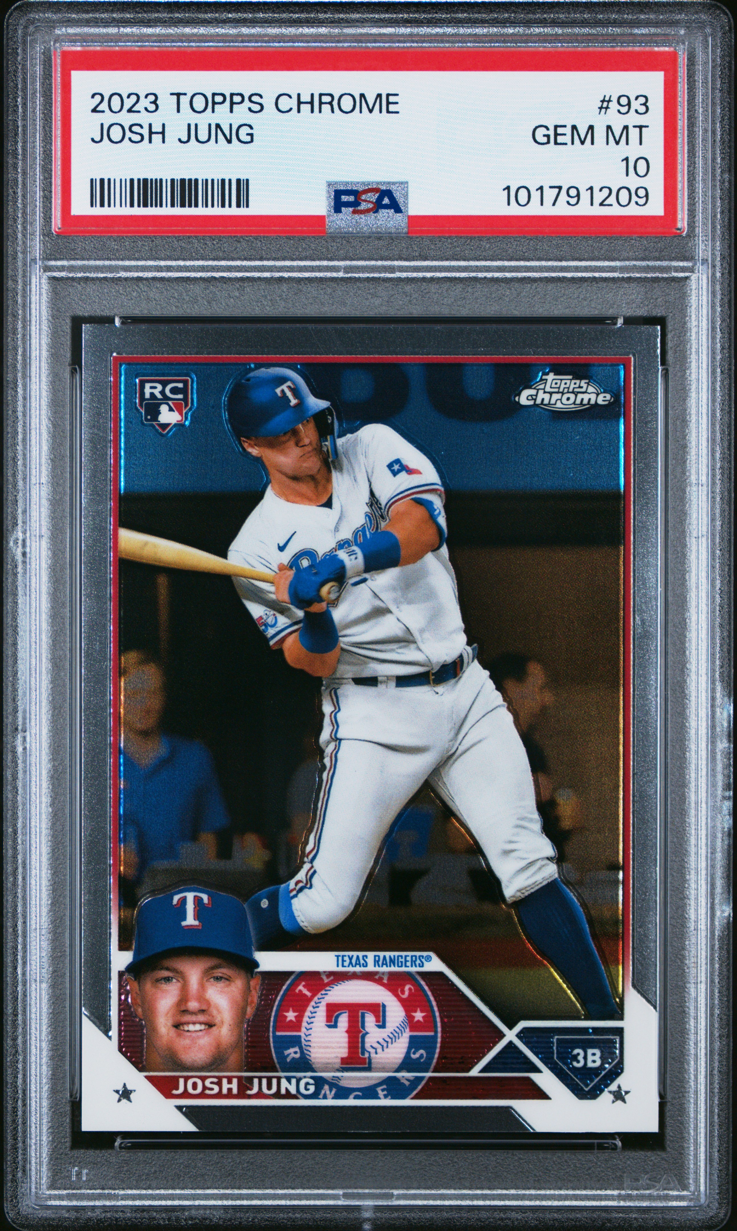 2023 Topps Chrome Josh Jung #93 Gem Mt 10 front