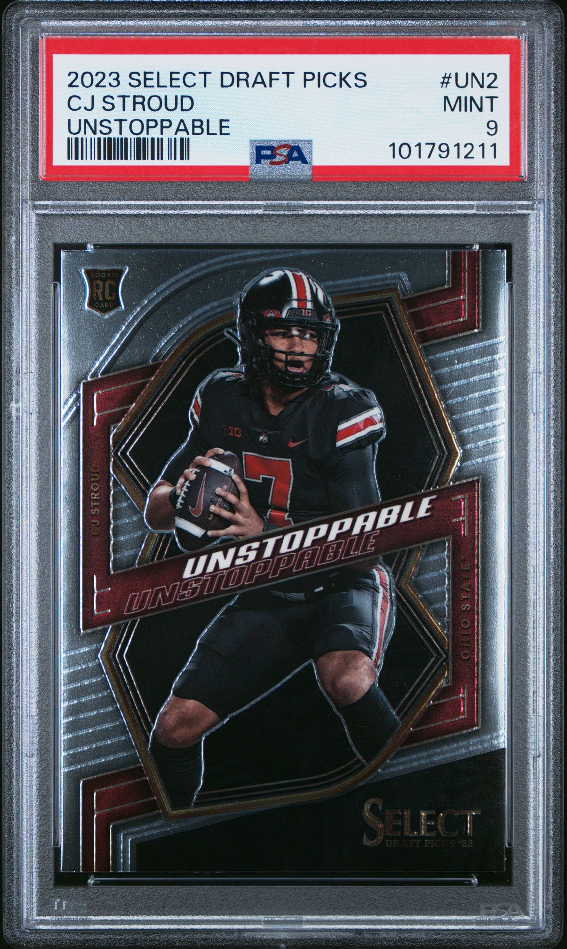 2023 Panini Select Draft Picks Unstoppable Cj Stroud #Un2 Mint 9 front